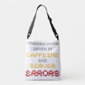 Grappige programmeur koffie- en serverfouten crossbody tas (Achterkant)