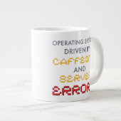 Grappige programmeur koffie- en serverfouten grote koffiekop (Voorkant rechts)