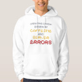 Grappige programmeur koffie- en serverfouten hoodie (Voorkant)
