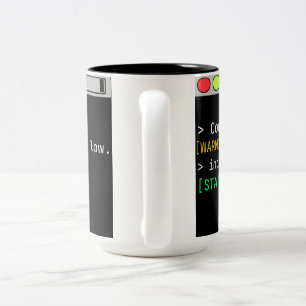Grappige programmeur koffie protocol terminal mok
