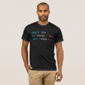 Grappige programmeur koffie SQL query T-shirt (Voorkant volledig)