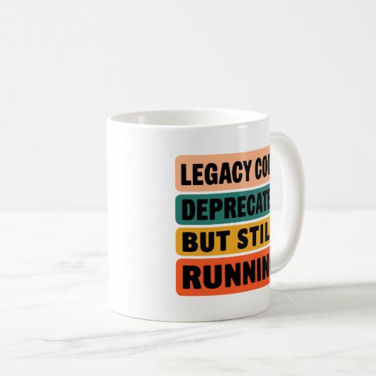 Grappige programmeur legacy code retro  koffiemok (Voorkant rechts)