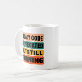 Grappige programmeur legacy code retro  koffiemok (Voorkant links)