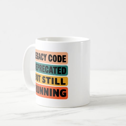 Grappige programmeur legacy code retro  koffiemok (Voorkant links)
