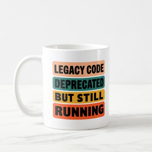 Grappige programmeur legacy code retro  koffiemok (Links)