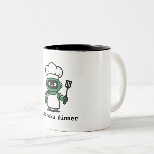 Grappige programmeur mok — sudo make dinner (Voorkant rechts)