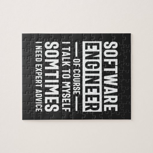 Grappige programmeur software engineer cadeau legpuzzel (Horizontaal)
