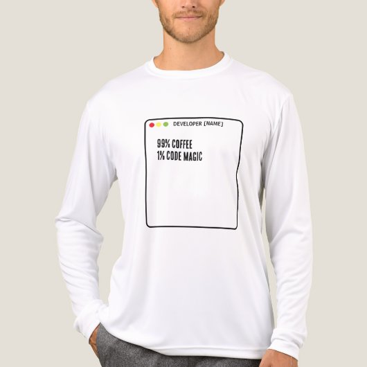 Grappige programmeurcode magie - Aangepaste naam Tri-Blend Shirt (Voorkant volledig)