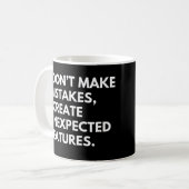 Grappige programmeurs- en ontwikkelaarsspreuk koffiemok (Voorkant links)