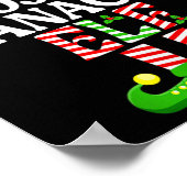 Grappige Projectmanager Elf Kerst Familie Mat Poster (Hoek)