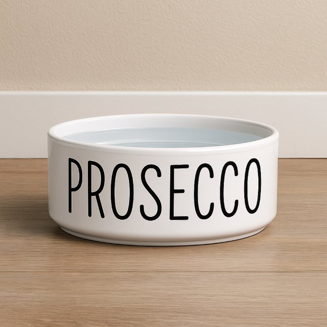 Grappige Prosecco hond Voerbakje (Funny Prosecco Dog Bowl
)
