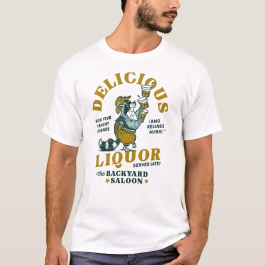 Grappige Prullenbak Panda Wasbeer Alcohol Drink Pa T-shirt (Voorkant)