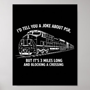 Grappige psr spoorweg grap precisie gepland poster