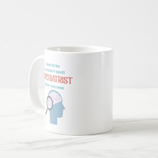 Grappige psychiater Coffee Mugo Koffiemok (Voorkant links)