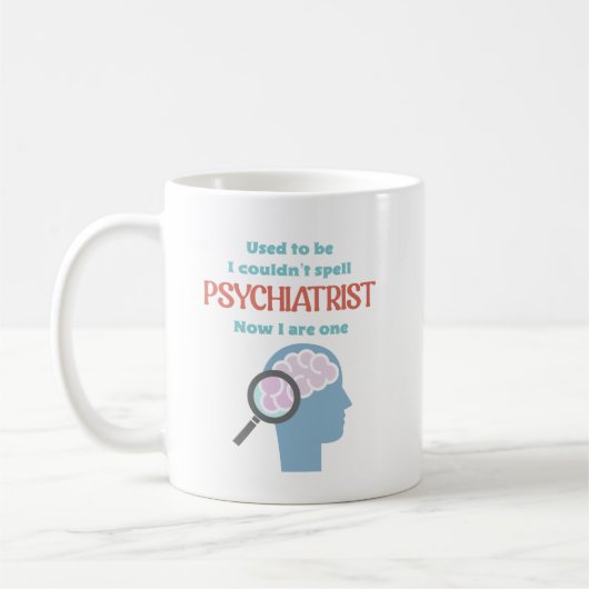 Grappige psychiater Coffee Mugo Koffiemok (Links)