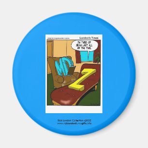 Grappige psychiatrie cartoon op kwaliteit novelty magneet