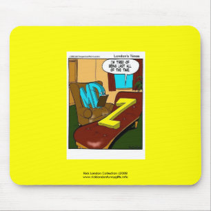 Grappige Psychiatrie Cartoon Op Kwaliteitsposter Muismat