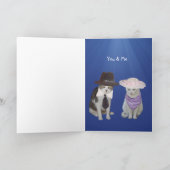 Grappige psychische Kat Valentijn Feestdagen Kaart (Binnen)