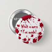 Grappige psycho Halloween Ronde Button 5,7 Cm (Voorkant /achterkant)