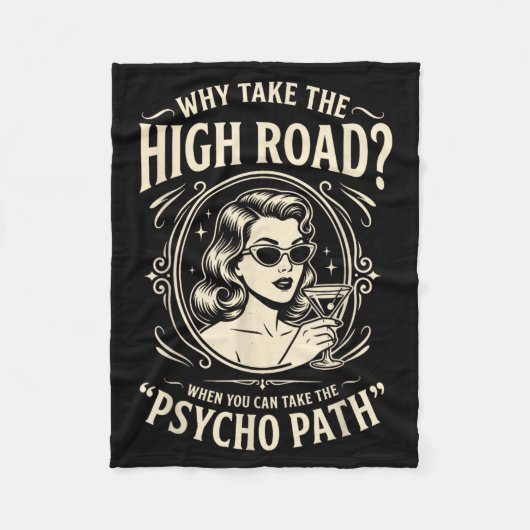 Grappige psycho path citaat sarcastische humor ret fleece deken (Voorkant)