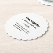 grappige psychopaten definitie rondgescallopeerd kartonnen onderzetters (Gekanteld)