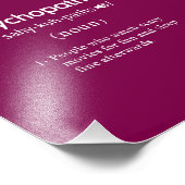 Grappige psychopaten definitie wijn foto afdruk (Hoek)