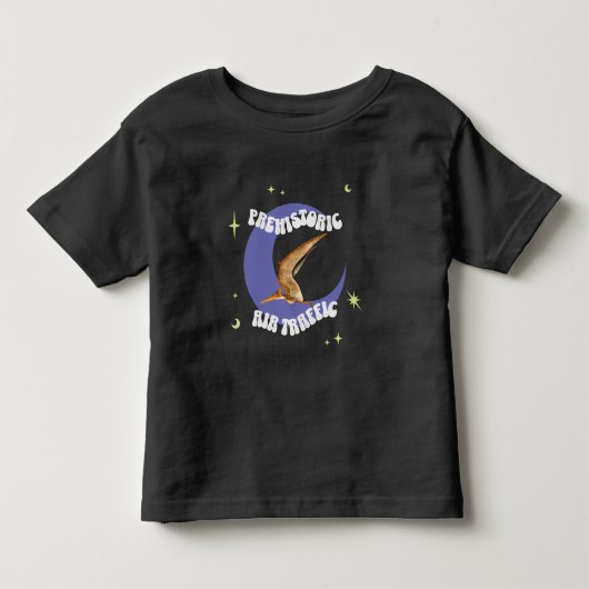 Grappige Pterodactylus Maan Vlieg Humor Kinder Shirts (Voorkant)