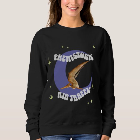 Grappige Pterodactylus Maan Vlieg Humor Trui (Voorkant)