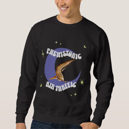 Grappige Pterodactylus Maan Vlieg Humor Trui (Voorkant)