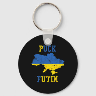 Grappige Puck Futin Ik Sta Met Oekraïne Vrede Oekr Sleutelhanger