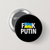 Grappige Puck Futin - Oekraïense vlag Ronde Button 5,7 Cm (Voorkant /achterkant)