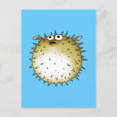grappige puffelvis briefkaart (Voorkant)