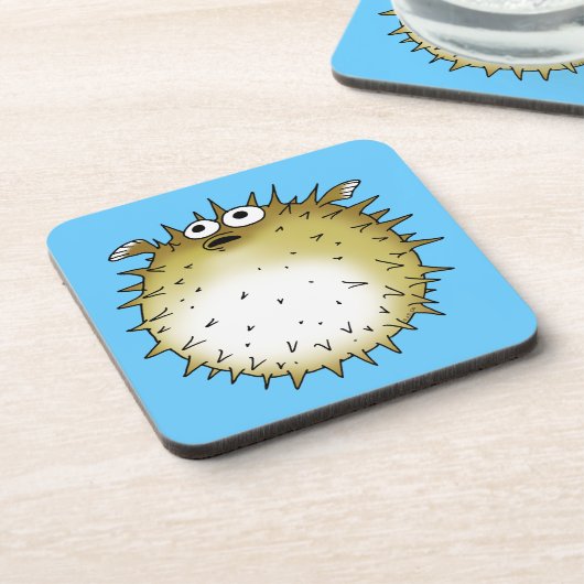 grappige puffelvis drankjes onderzetter (Linkerzijde)