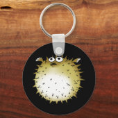 grappige puffelvis sleutelhanger (Voorkant)