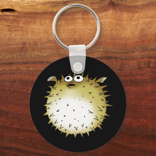 grappige puffelvis sleutelhanger (Voorkant)