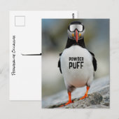 Grappige Puffin Downhill Skipoeder Puff Ski Trip Briefkaart (Voorkant / Achterkant)