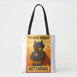 - Grappige Pug Art in Cape - Marvel-geïnspireerde  Tote Bag
