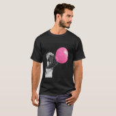 Grappige Pug Bubble Gum Hond T-shirt (Voorkant volledig)