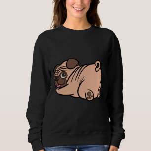 Grappige Pug Butt Dog Illustratie Klassiek T-shirt