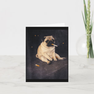 Grappige pug die meme sigaret rookt hond meme stra kaart