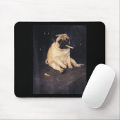 Grappige pug die meme sigaret rookt hond meme stra muismat (Met muis)