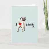 Grappige Pug Dog Bum Butt met Heart Fathers Day Kaart (Voorkant)