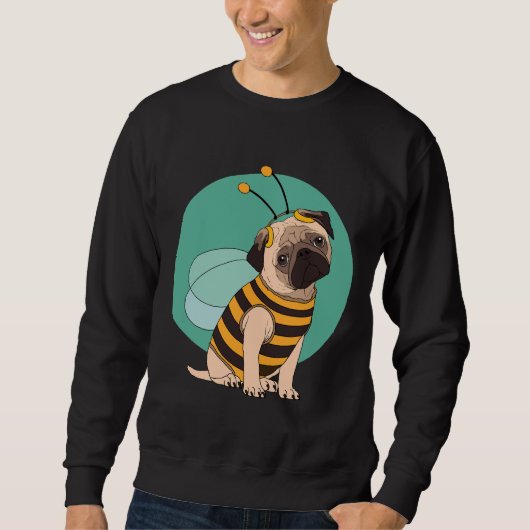 Grappige Pug Dragen Halloween kostuum Bee Classic  Trui (Voorkant)