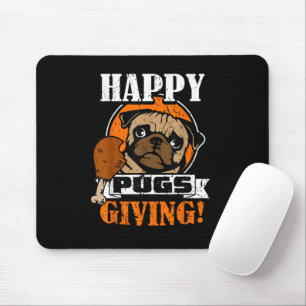 Grappige Pug Hond Gelukkige Pugsgiving Thanksgivin Muismat