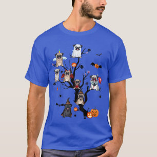 Grappige Pug Hond Horror Films Lieve Halloween voo T-shirt