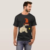 Grappige Pug Hond Tovenaar Halloween T-shirt (Voorkant volledig)