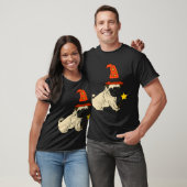 Grappige Pug Hond Tovenaar Halloween T-shirt (Unisex)
