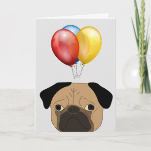 GRAPPIGE PUG HOND VERJAARDAGSKAARTEN KAART