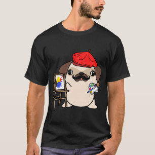 Grappige Pug is een schilder T-shirt
