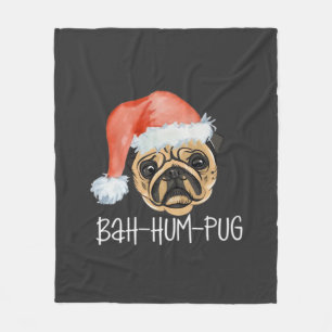 Grappige Pug Kerstmis Hond Moeder Vader Pyjama Ext Fleece Deken